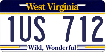 WV license plate 1US712