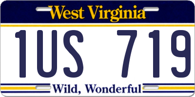 WV license plate 1US719