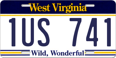 WV license plate 1US741