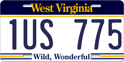 WV license plate 1US775