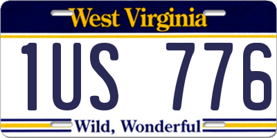 WV license plate 1US776