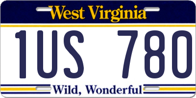 WV license plate 1US780