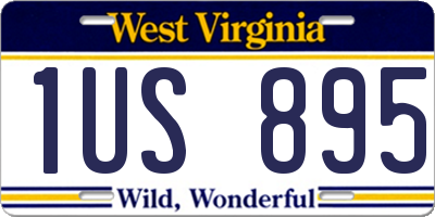 WV license plate 1US895