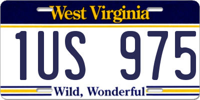 WV license plate 1US975