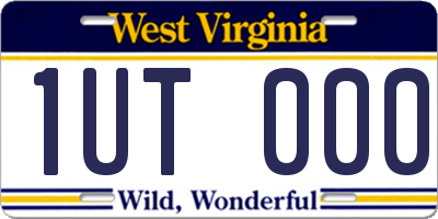 WV license plate 1UT000