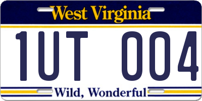 WV license plate 1UT004