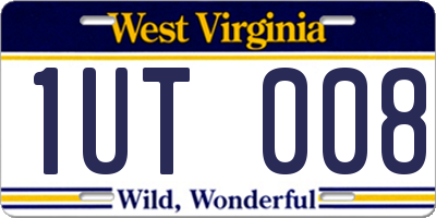 WV license plate 1UT008