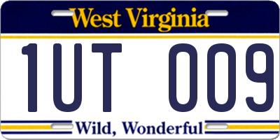 WV license plate 1UT009