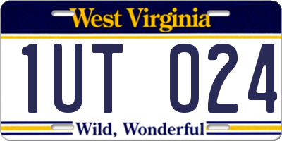 WV license plate 1UT024