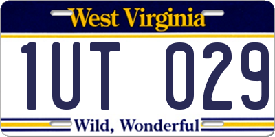 WV license plate 1UT029