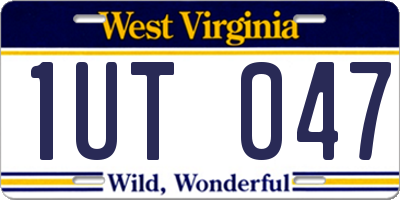 WV license plate 1UT047