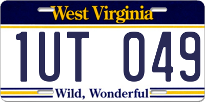 WV license plate 1UT049