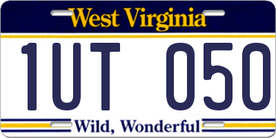 WV license plate 1UT050