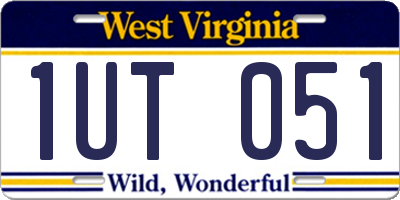 WV license plate 1UT051