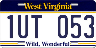 WV license plate 1UT053