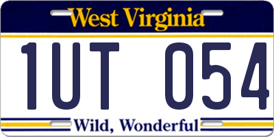 WV license plate 1UT054