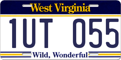 WV license plate 1UT055