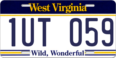 WV license plate 1UT059