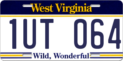 WV license plate 1UT064
