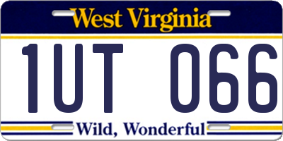 WV license plate 1UT066