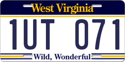 WV license plate 1UT071
