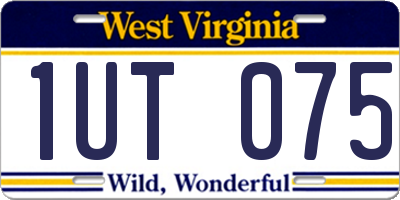 WV license plate 1UT075