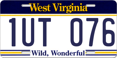 WV license plate 1UT076