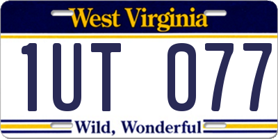 WV license plate 1UT077