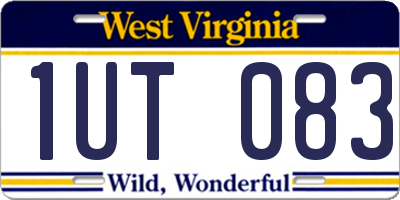 WV license plate 1UT083