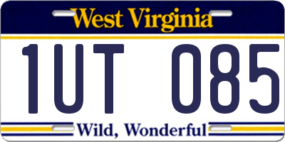 WV license plate 1UT085