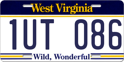 WV license plate 1UT086