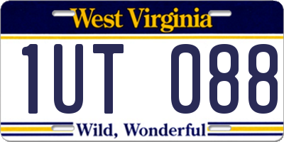 WV license plate 1UT088