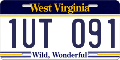 WV license plate 1UT091