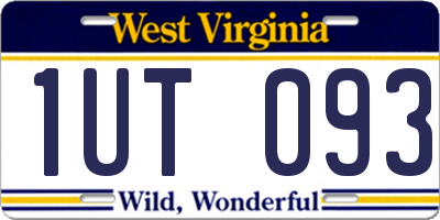 WV license plate 1UT093