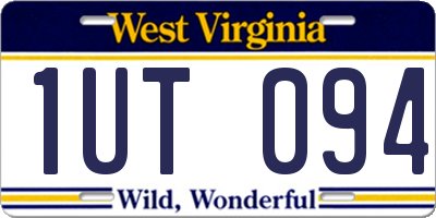 WV license plate 1UT094
