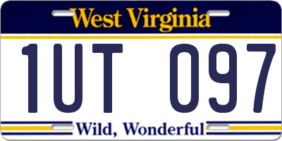 WV license plate 1UT097