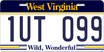 WV license plate 1UT099