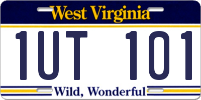 WV license plate 1UT101