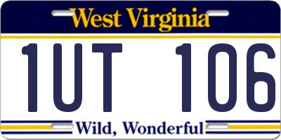 WV license plate 1UT106