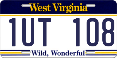 WV license plate 1UT108