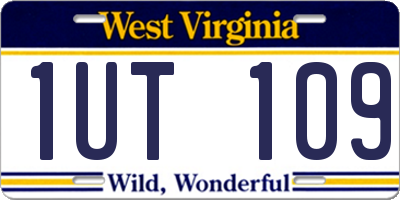 WV license plate 1UT109