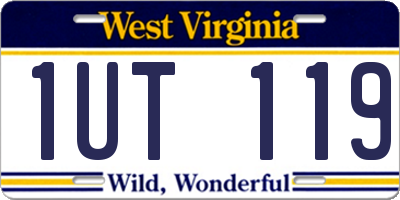WV license plate 1UT119