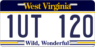 WV license plate 1UT120