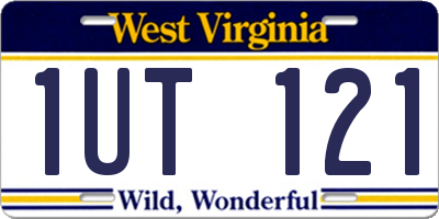 WV license plate 1UT121