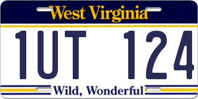 WV license plate 1UT124