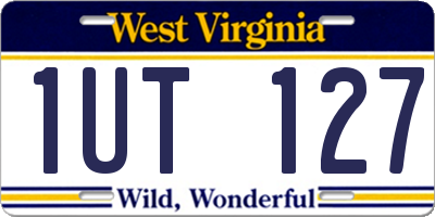 WV license plate 1UT127