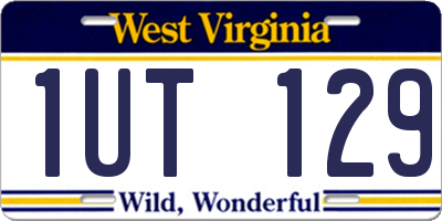 WV license plate 1UT129