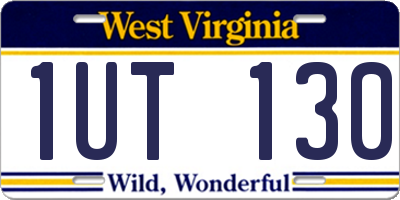 WV license plate 1UT130