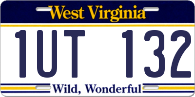WV license plate 1UT132