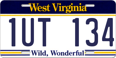 WV license plate 1UT134